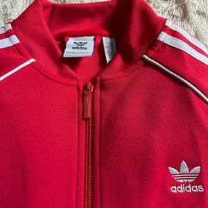 Trendy red adidas jacket